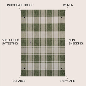Sabine Traditional Farmhouse Bold Gingham Area Rug